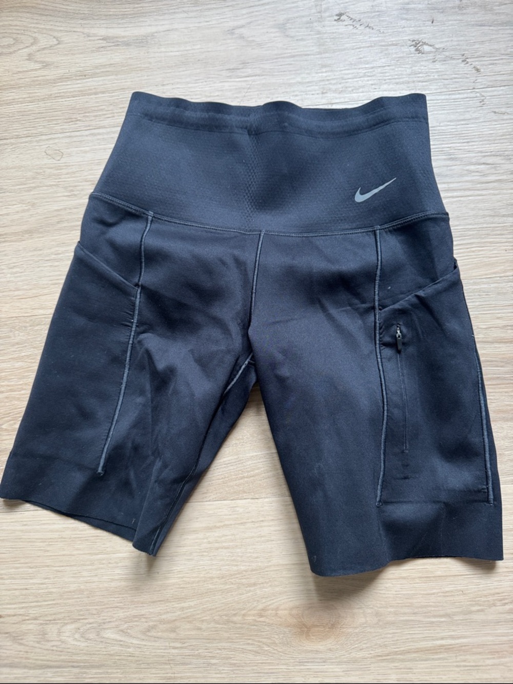 Nike Black High-Rise Bike Shorts with Side Pocket